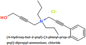 CAS#(4-Hydroxy-but-2-ynyl)-(3-phenyl-prop-2-ynyl)-dipropyl-ammonium; chloride